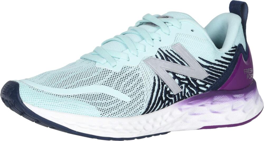 NEW BALANCE WOMEN'S FRESH FOAM TEMPO V1 RUNNING SHOE, BALI BLUE/PLUM, 7.5